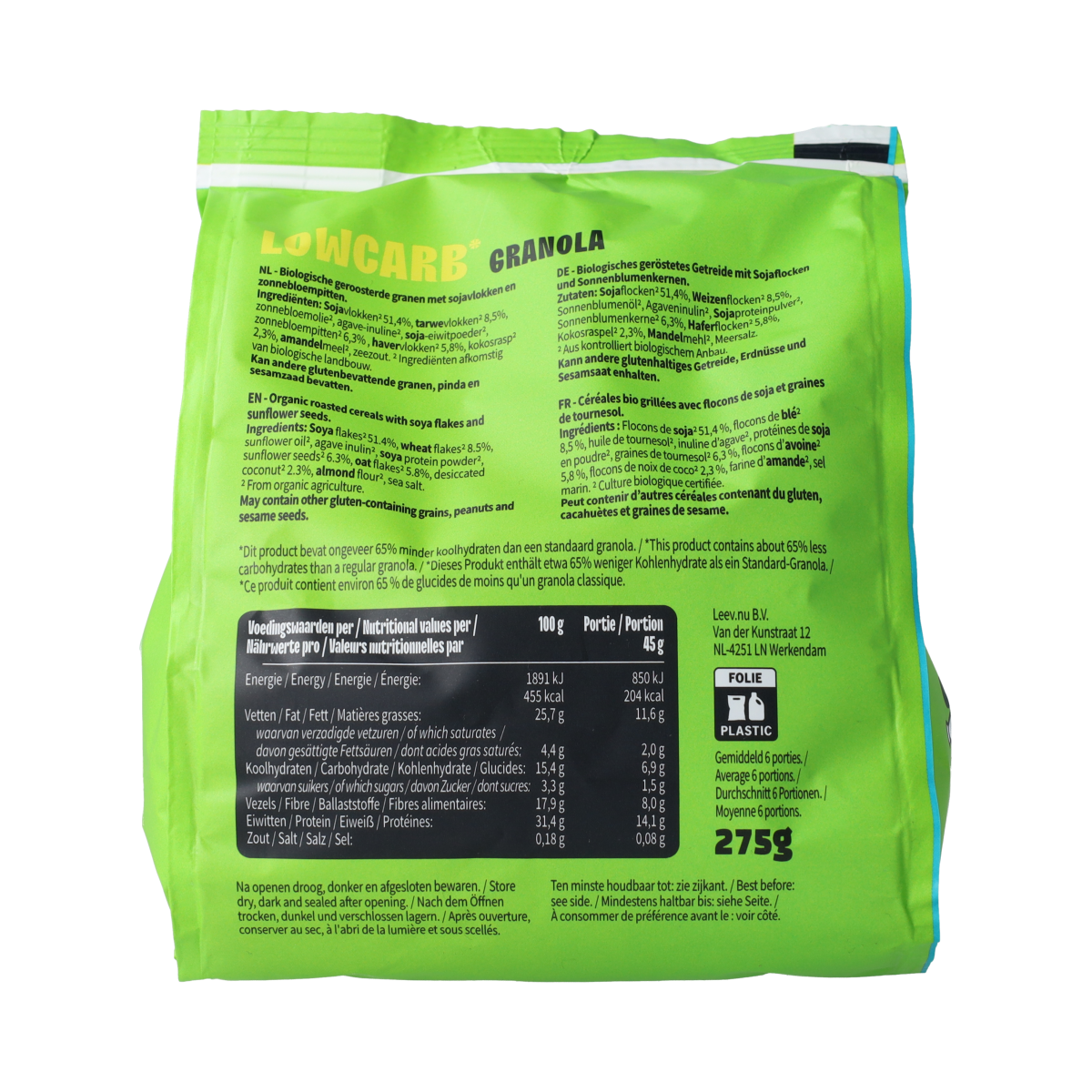 Leev Lowcarb granola bio 275.00 Gram
