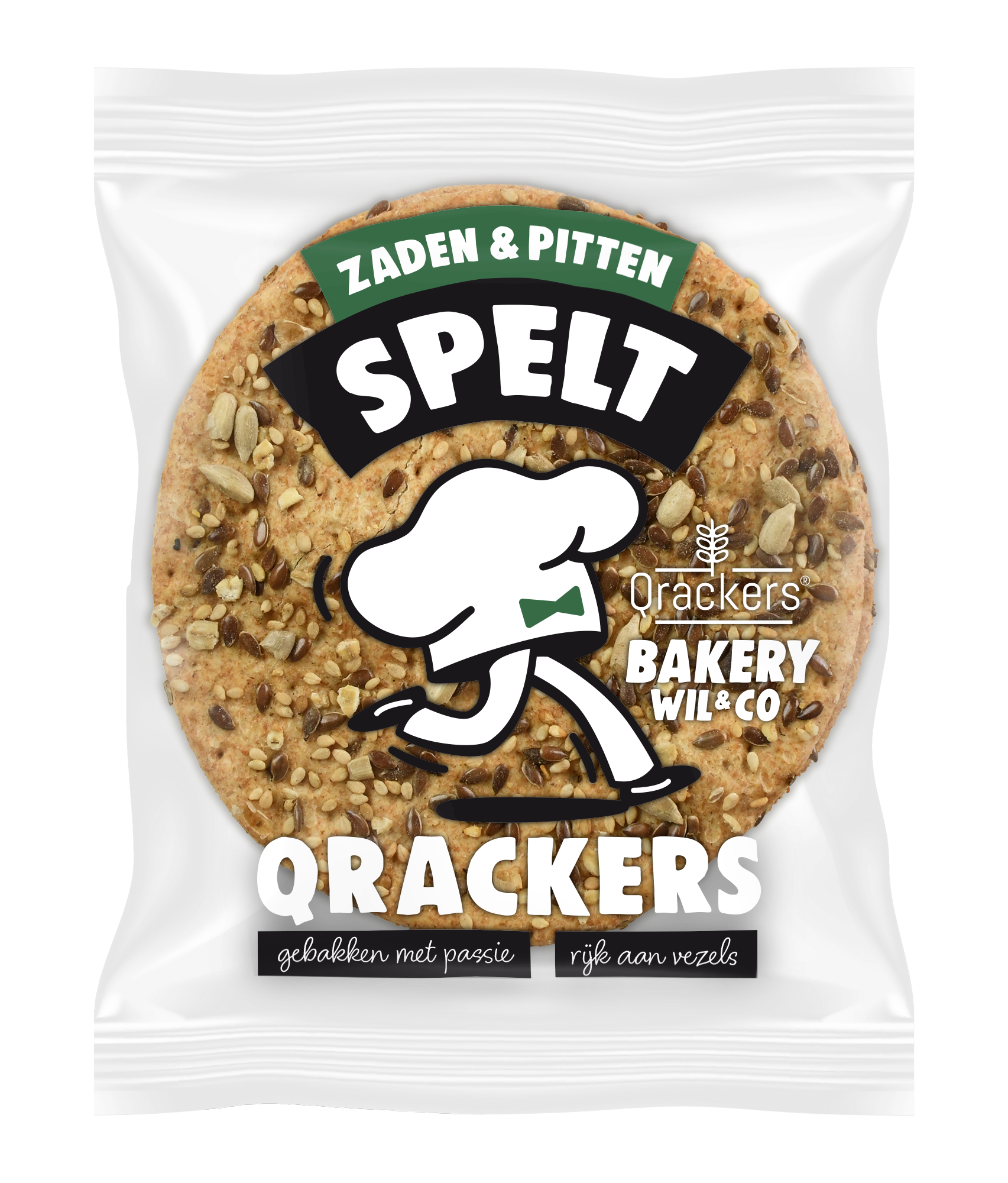 Leev Qrackers spelt zaden/pitten bio 44.00 Gram