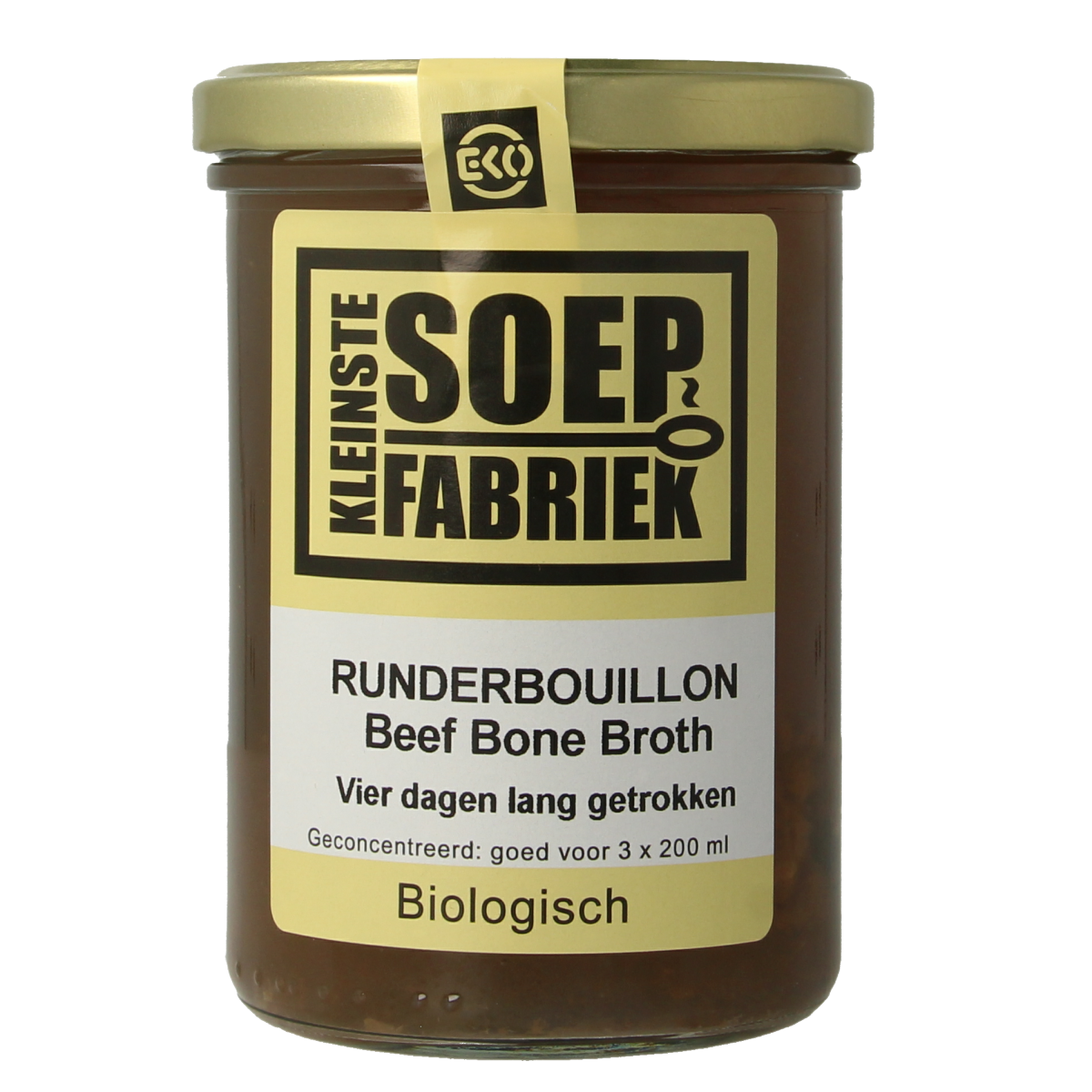 Kleinstesoepfabriek Runderbouillon bio 400.00 Milliliter