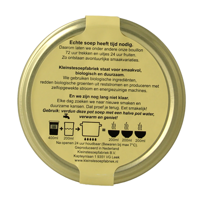 Kleinstesoepfabriek Runderbouillon bio 400.00 Milliliter