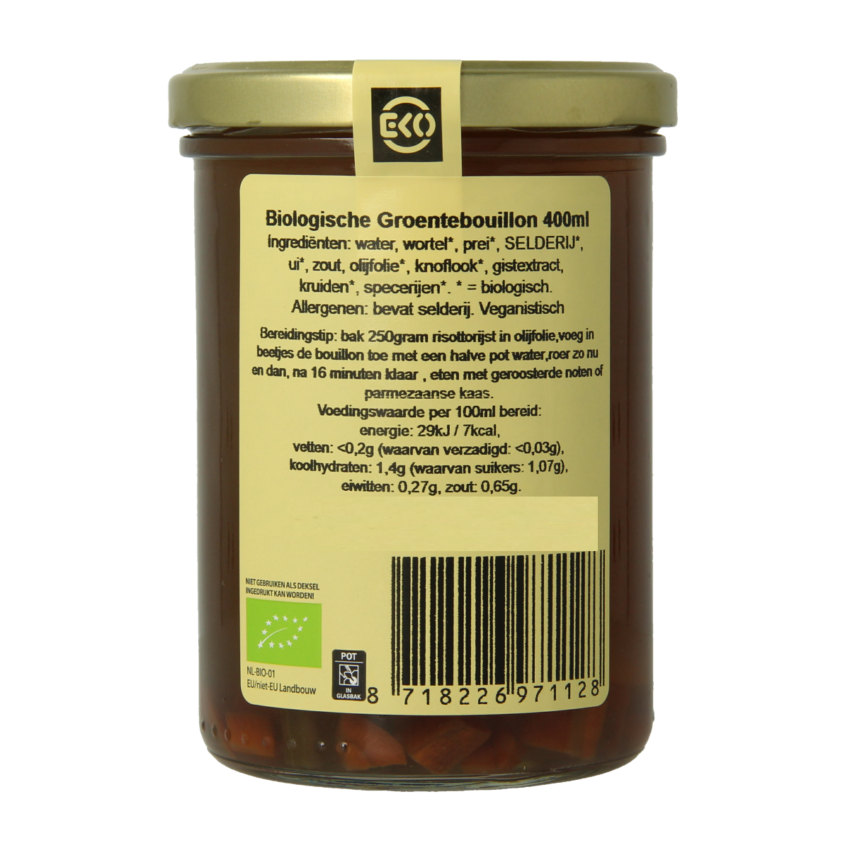 Kleinstesoepfabriek Groentebouillon bio 400 Milliliter