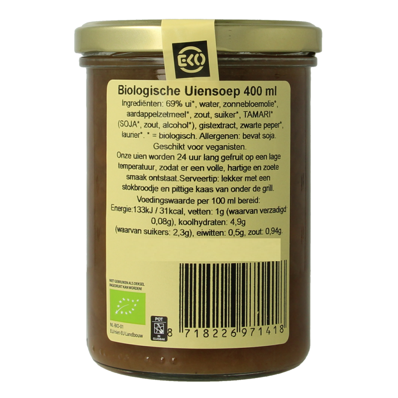 Kleinstesoepfabriek Franse uiensoep vegetarisch bio 400 Milliliter