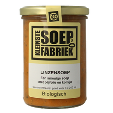 Kleinstesoepfabriek Linzensoep bio 400 Milliliter
