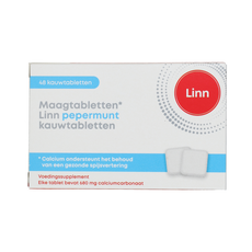 Linn Maagtabletten pepermunt 48.00 Kauwtabletten