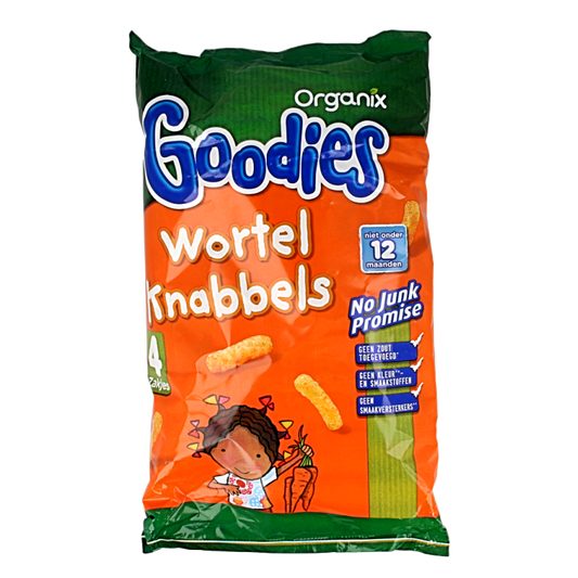 Organix Goodies Mais knabbels met wortel 10+M bio 60 Gram