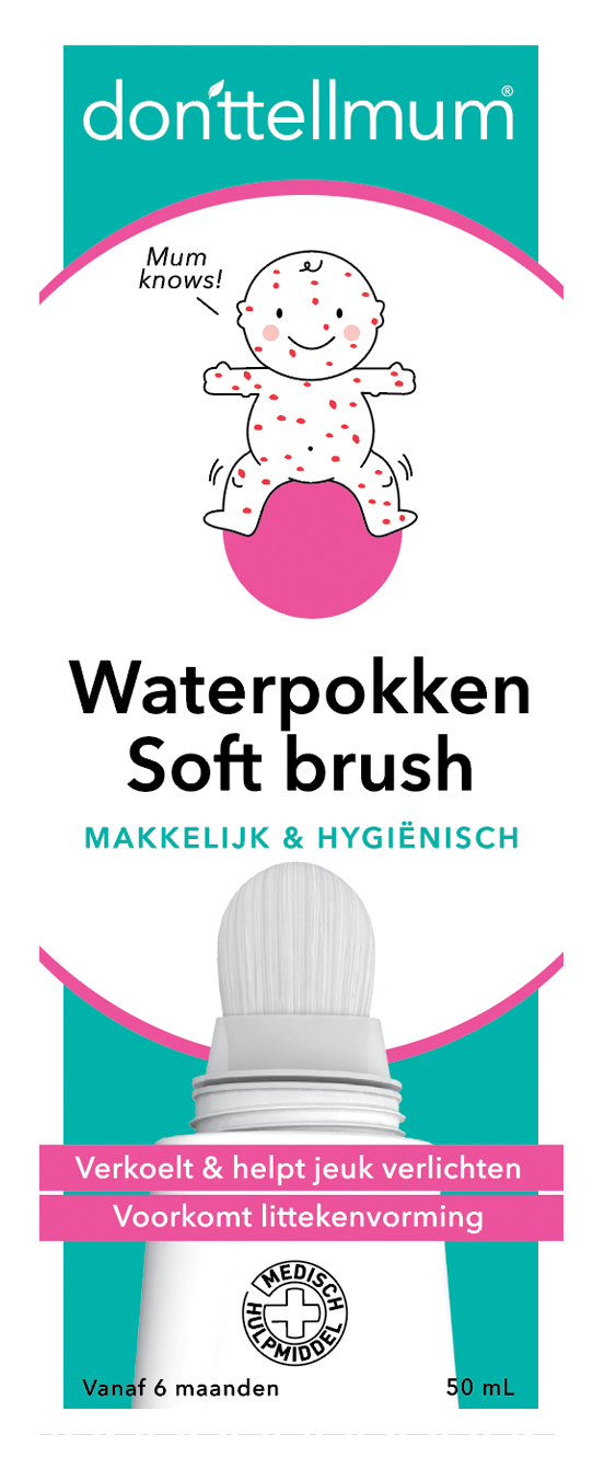 Donttellmum Waterpokken soft brush 50 Milliliter