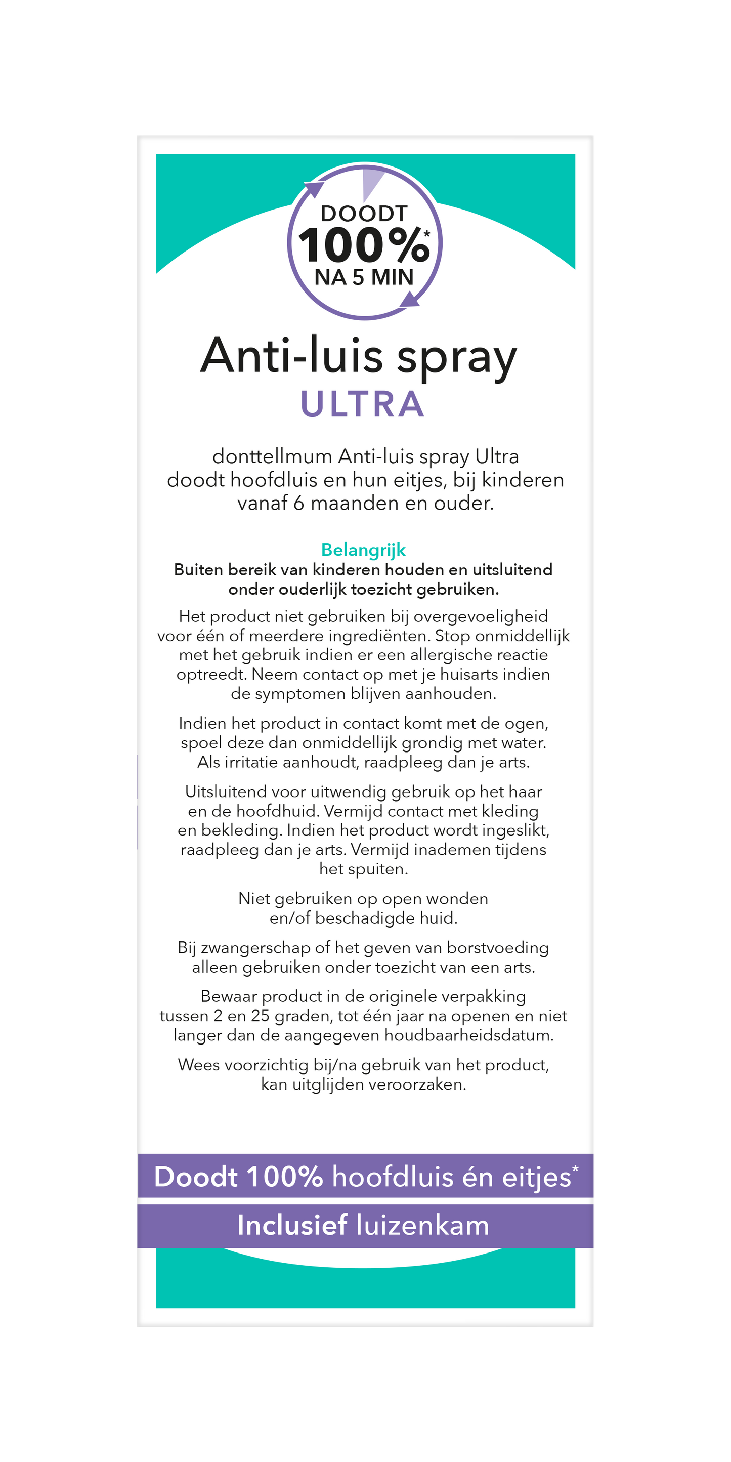 Donttellmum Anti luis spray ultra 120 Milliliter