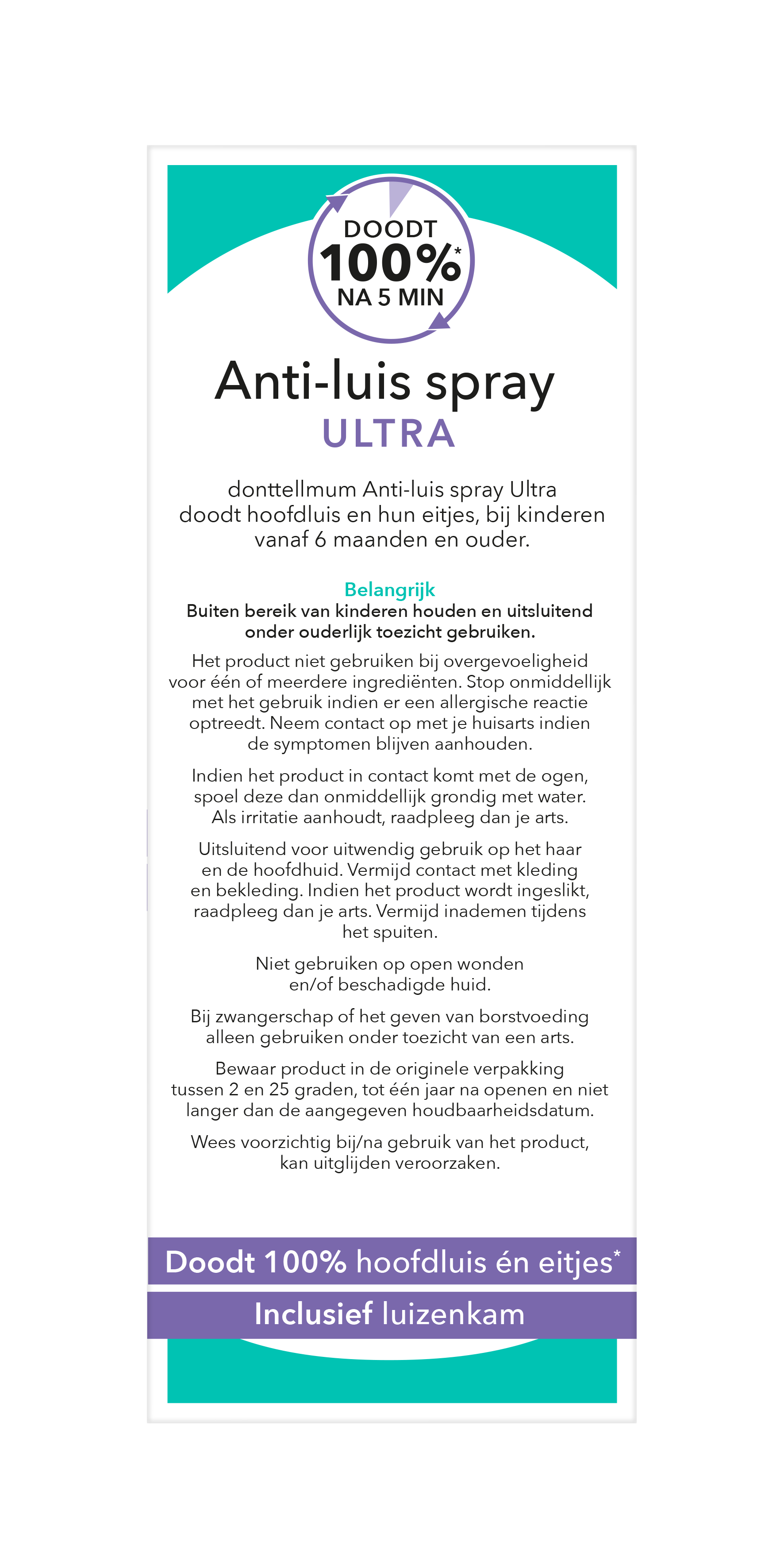 Donttellmum Anti luis spray ultra 120 Milliliter