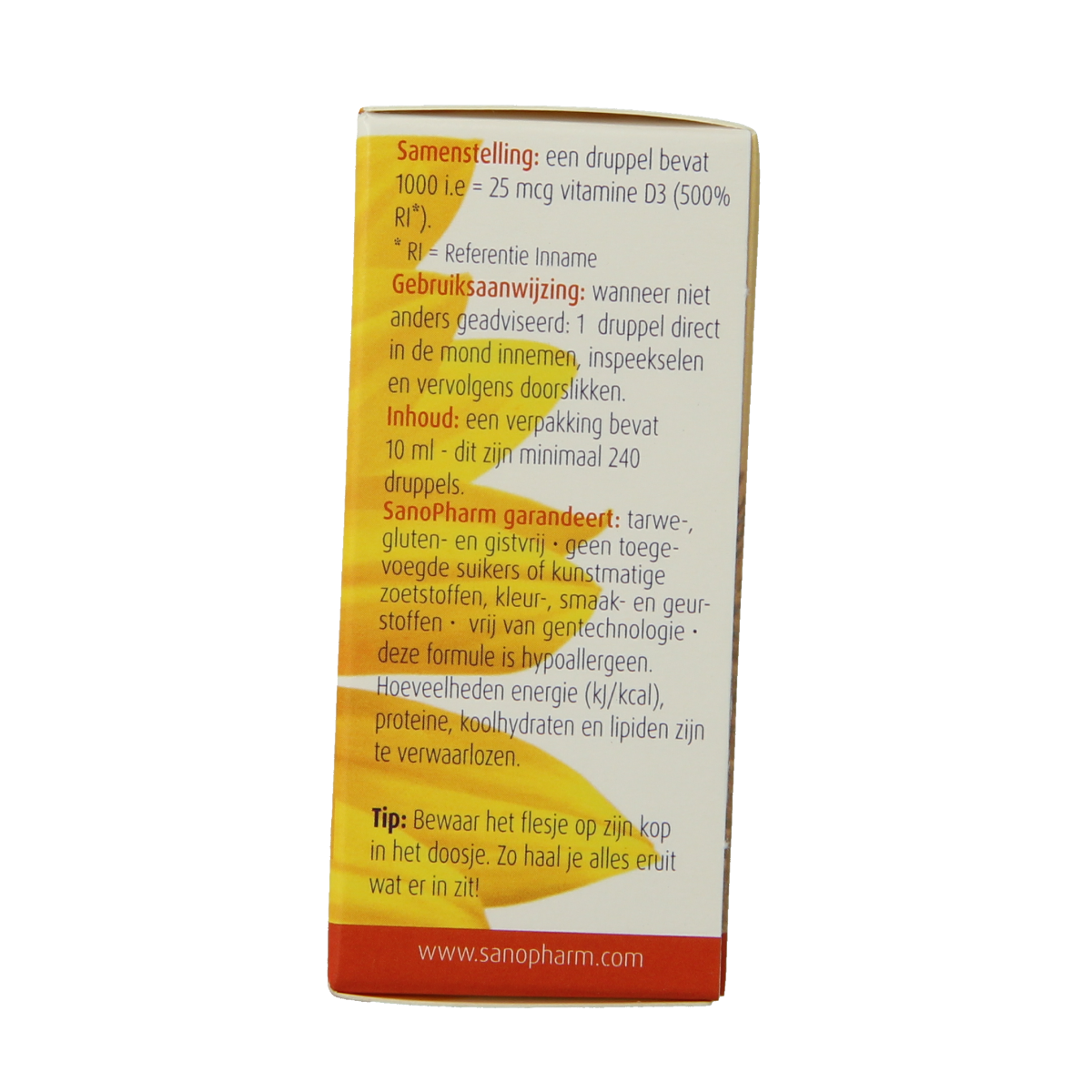 SanoPharm Vitamine D3 1000IE Emulsan 10.00 Milliliter