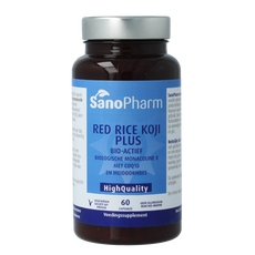 SanoPharm Red rice koji plus high quality 60.00 Vegetarische capsules