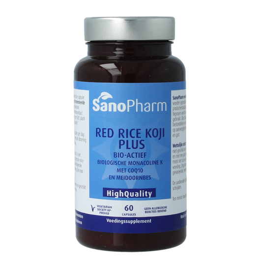 SanoPharm Red rice koji plus high quality 60.00 Vegetarische capsules