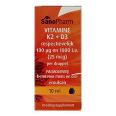SanoPharm Vitamine K2 D3 emulsan 10.00 Milliliter