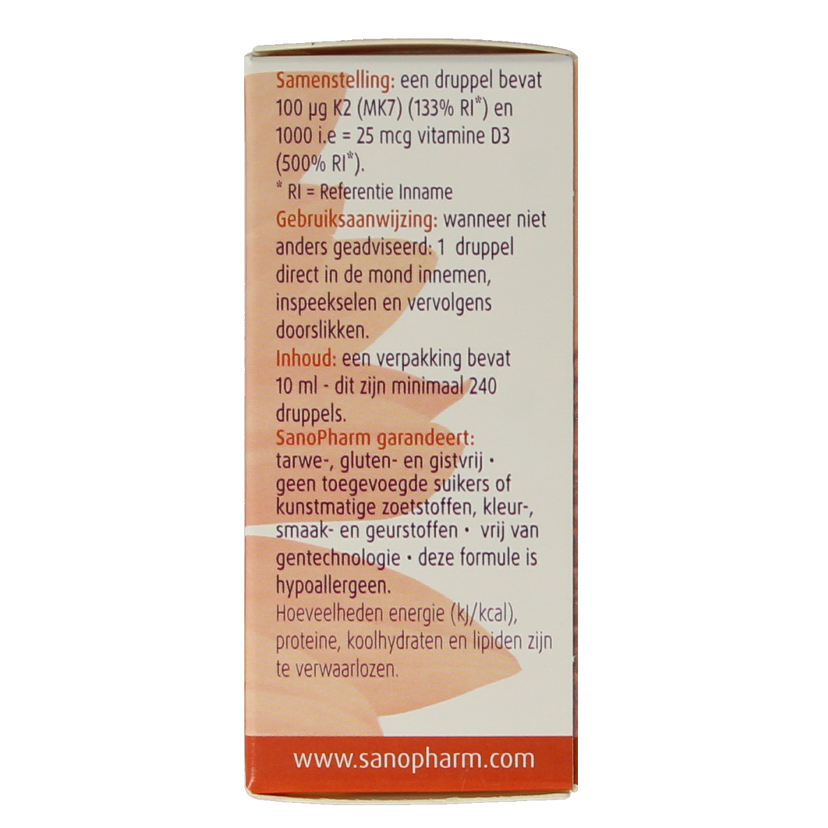 SanoPharm Vitamine K2 D3 emulsan 10.00 Milliliter