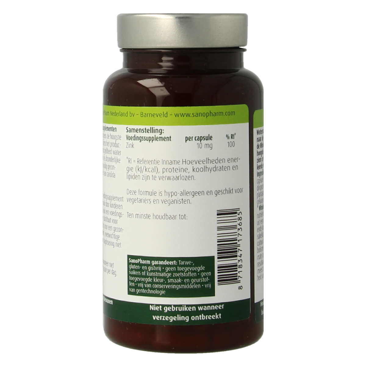 SanoPharm Zink  wholefood 30.00 Capsules