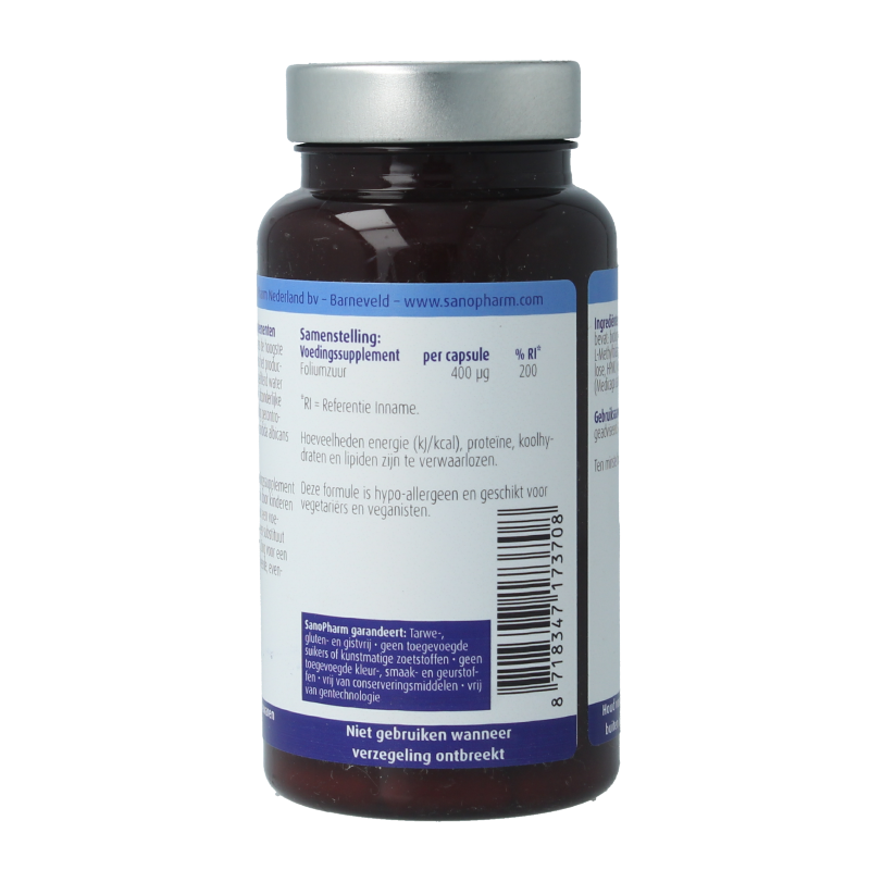 SanoPharm Foliumzuur met alfalfa high quiality 60 Capsules