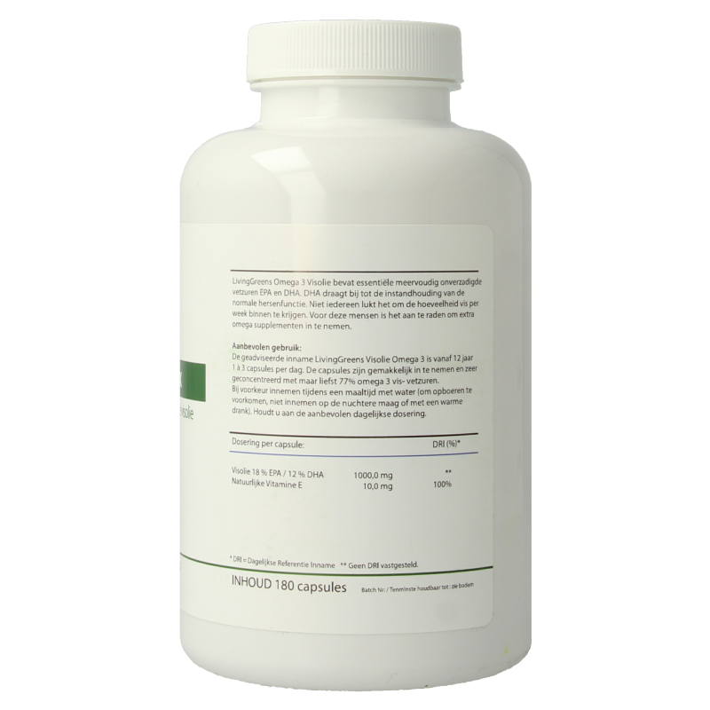 Livinggreens Omega 3 visolie complex 180 Capsules