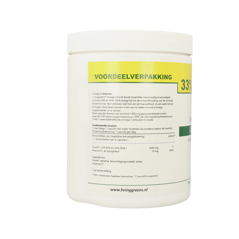 Livinggreens Omega 3 forte voordeelverpakking 480 Capsules