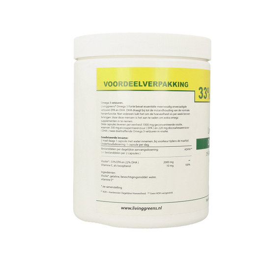 Livinggreens Omega 3 forte voordeelverpakking 480 Capsules