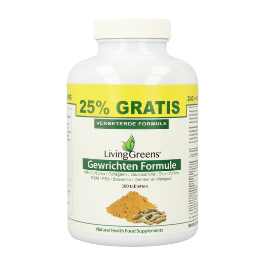 Livinggreens Gewrichten formule curcuma & collageen complex 300 Tabletten