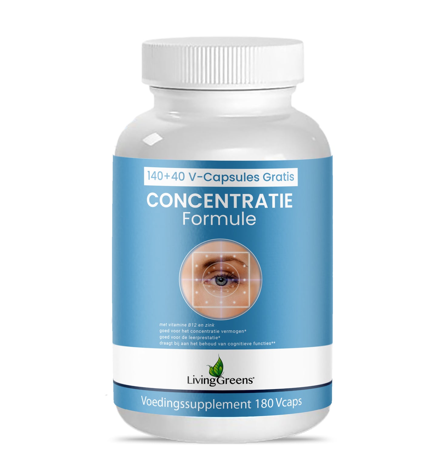 Livinggreens Concentratie formule 140 + 40 180 Vegetarische capsules