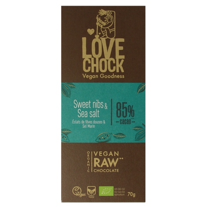 Lovechock Sweet nibs & seasalt bio 70.00 Gram