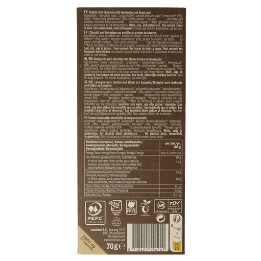Lovechock Blueberry hempseed bio 70 Gram