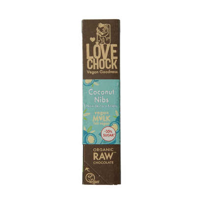 Lovechock M'lk coconut nibs bio 40.00 Gram