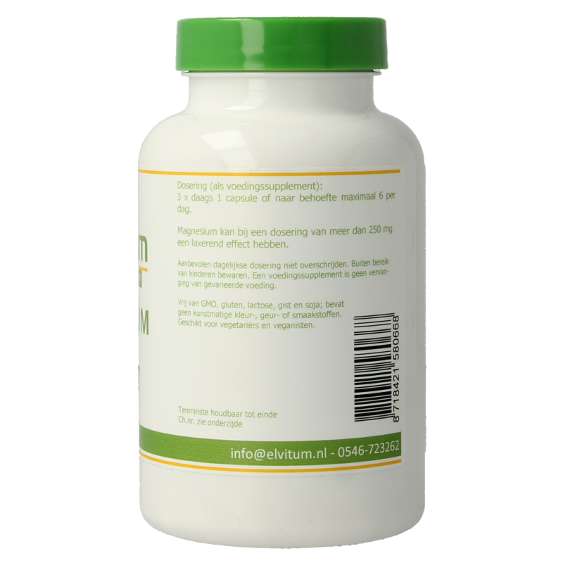 Elvitum  Magnesium citraat 180 Vegetarische capsules