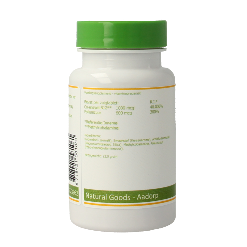 Elvitum  Vitamine B12 1000mcg + foliumzuur 90 Zuigtabletten