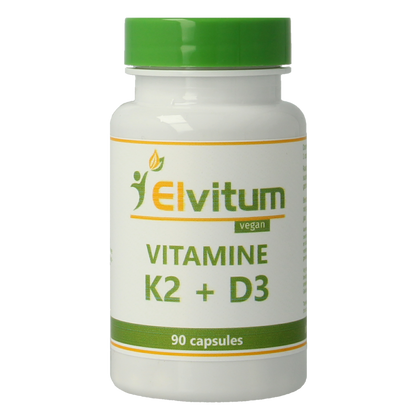 Elvitum  Vitamine K2 & D3 90.00 Vegetarische capsules