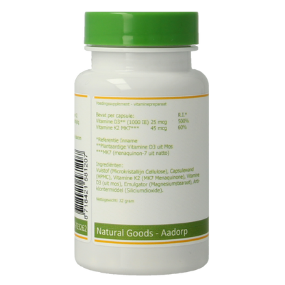 Elvitum  Vitamine K2 & D3 90.00 Vegetarische capsules