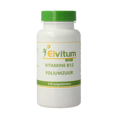 Elvitum  Vitamine B12 1000mcg + foliumzuur 270.00 Zuigtabletten