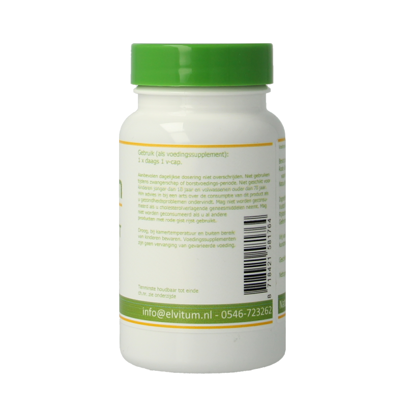 Elvitum  Rode gist rijst met Q10 60 Vegetarische capsules