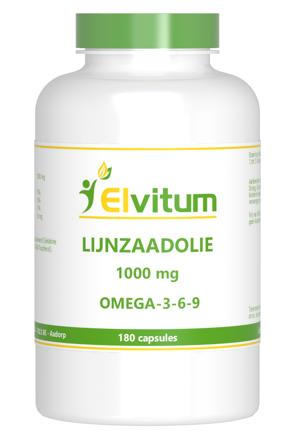 Elvitum  Lijnzaadolie omega 3 6 9 180 Capsules