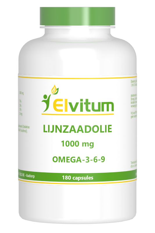 Elvitum  Lijnzaadolie omega 3 6 9 180 Capsules