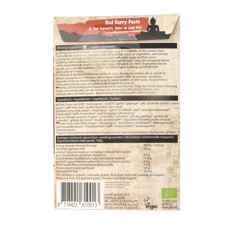 Onoff Thaise rode currypasta bio 50 Gram
