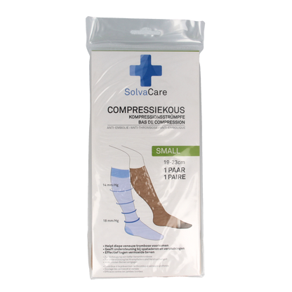 Solvacare Compressiekous beige S 19 - 23 cm 1.00 Paar