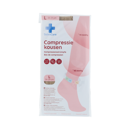 Solvacare Compressiekous beige L 26 - 29 cm 1.00 Paar