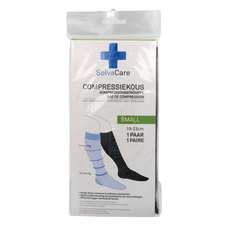 Solvacare Compressiekous zwart S 19 - 23 cm 1.00 Paar