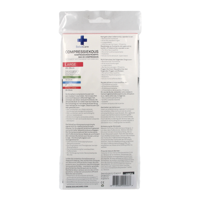 Solvacare Compressiekous zwart L 26 - 29 cm 1.00 Paar
