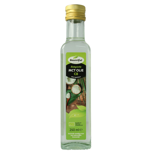 Bountiful Mct olie coconut pure - 99% caprylic bio 250 Milliliter