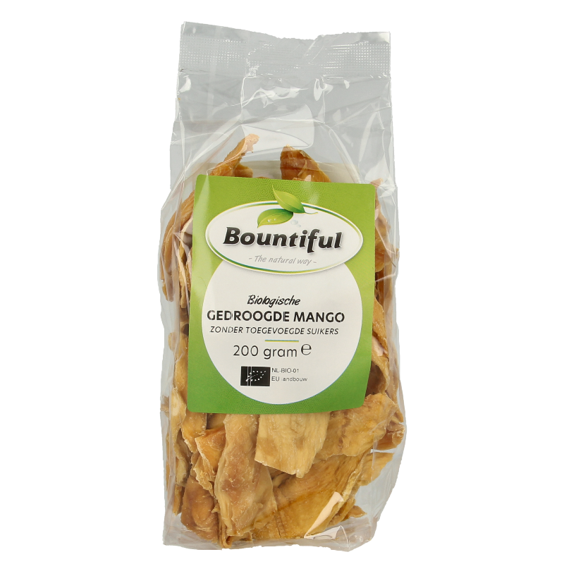 Bountiful Mango gedroogd zonder suiker bio 200 Gram