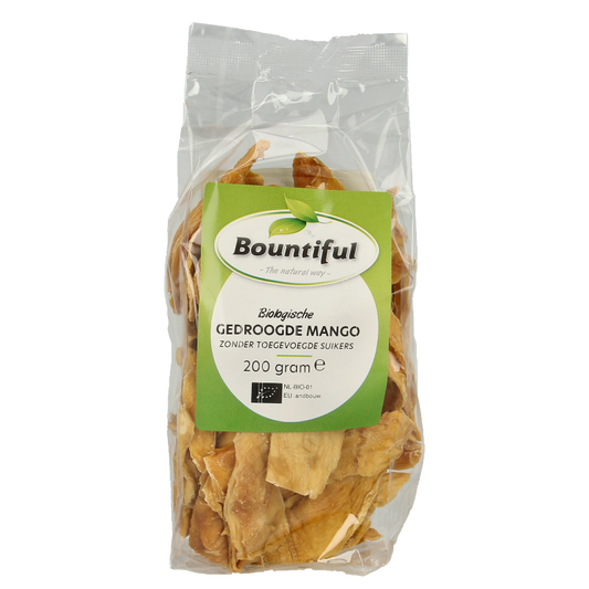 Bountiful Mango gedroogd zonder suiker bio 200 Gram