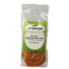 Bountiful Kaki fruit gedroogd zonder suiker 200.00 Gram
