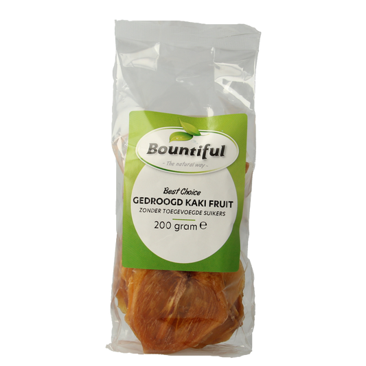 Bountiful Kaki fruit gedroogd zonder suiker 200 Gram