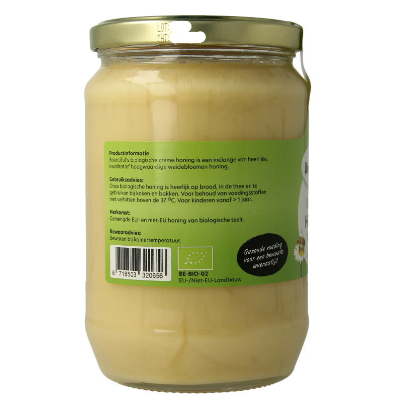 Bountiful Honing weidebloemen creme bio 900 Gram