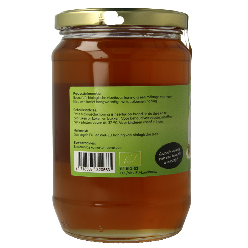 Bountiful Honing weidenbloemen vloeibaar bio 900 Gram