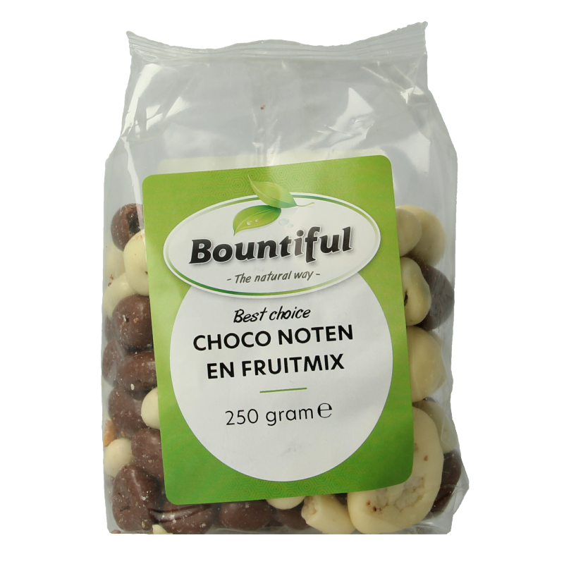 Bountiful Choco noten fruitmix 250 Gram