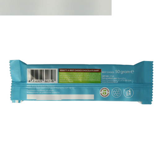Bountiful Chocolade reep melk zonder toegevoegd suiker 50 Gram