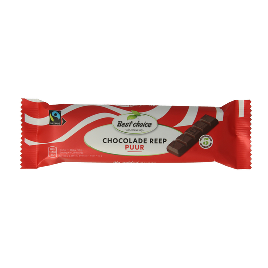Bountiful Chocolade reep puur zonder toegevoegde suiker 50.00 Gram
